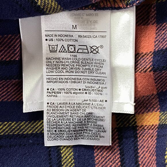 New Old Navy Flannel Loose Boyfriend Button Down Shirt Women's Size Medium - Picture 7 of 9